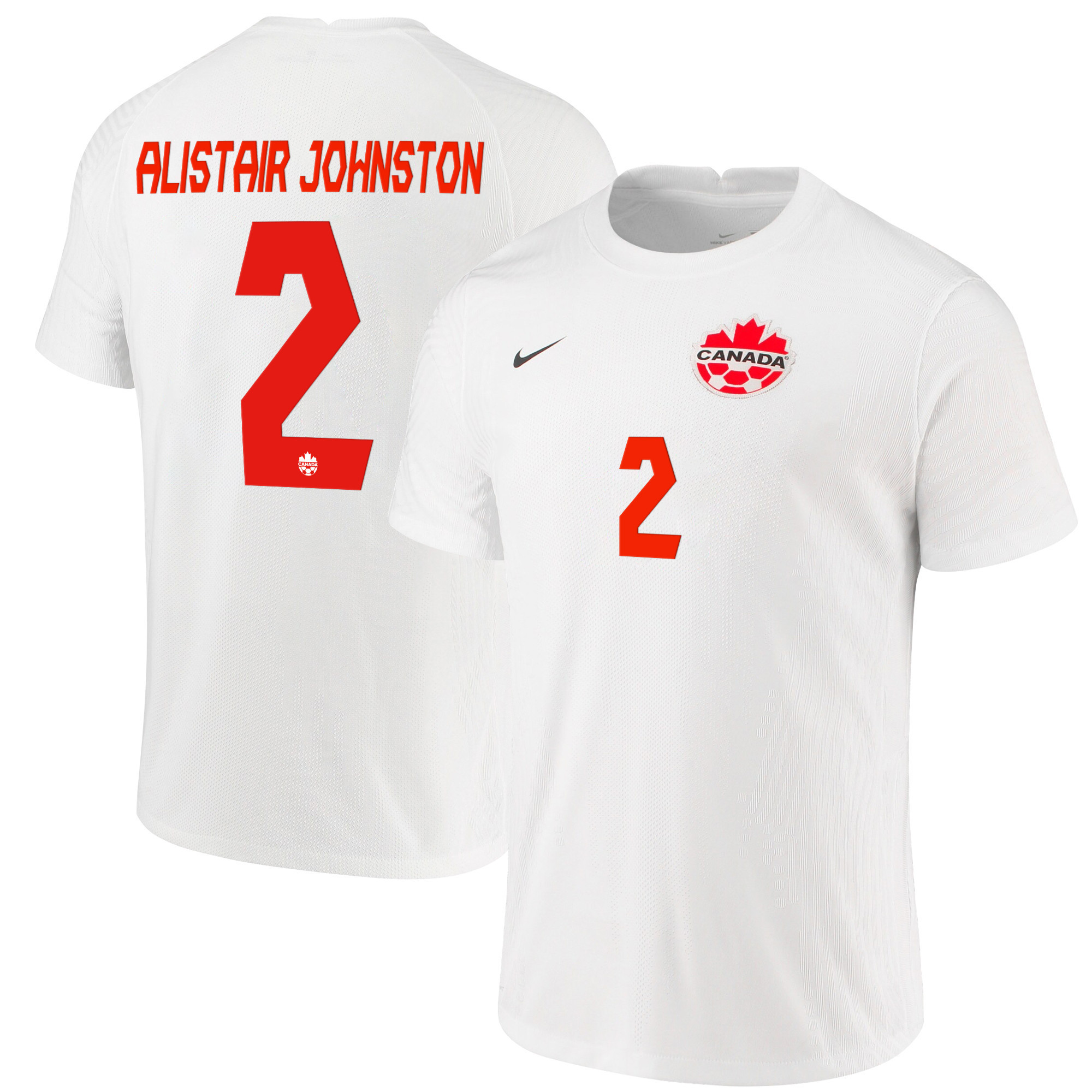 Canada National Team 2022 Qatar World Cup Alistair Johnston 2 White Away Men Soccer Jersey – New