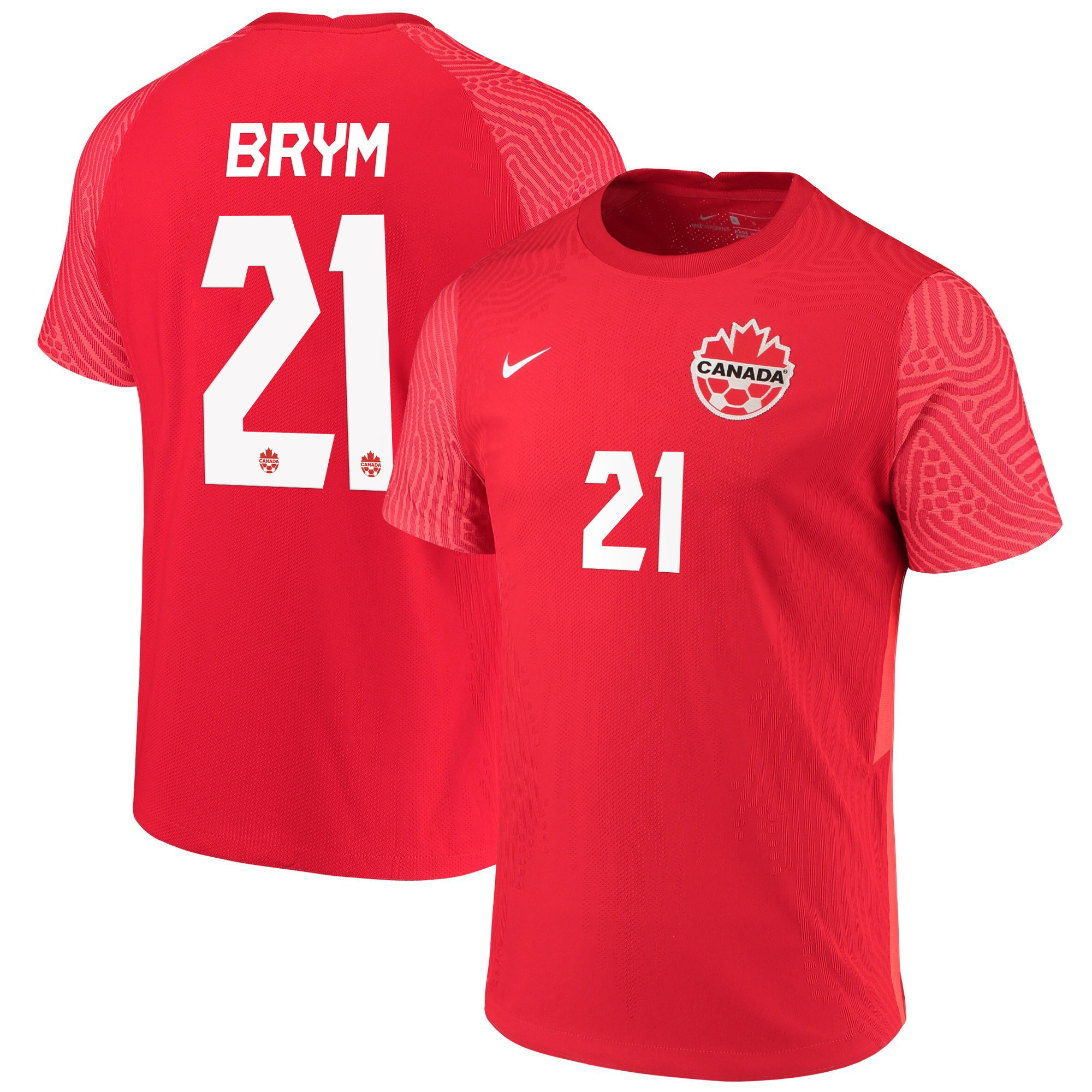 Canada National Team 2022 Qatar World Cup Charles-Andreas Brym 21 Red Home Men Soccer Jersey – New
