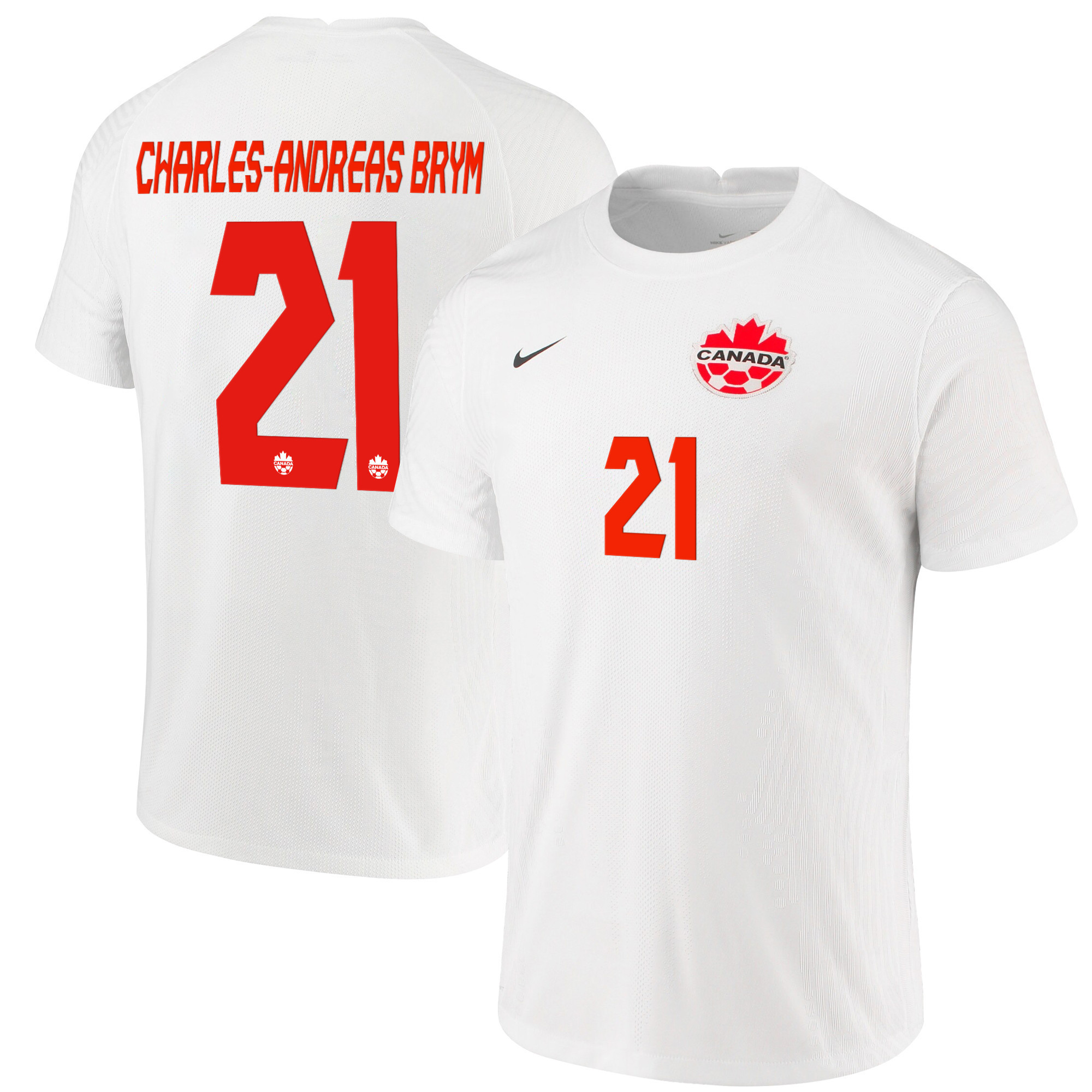 Canada National Team 2022 Qatar World Cup Charles-Andreas Brym 21 White Away Men Soccer Jersey – New