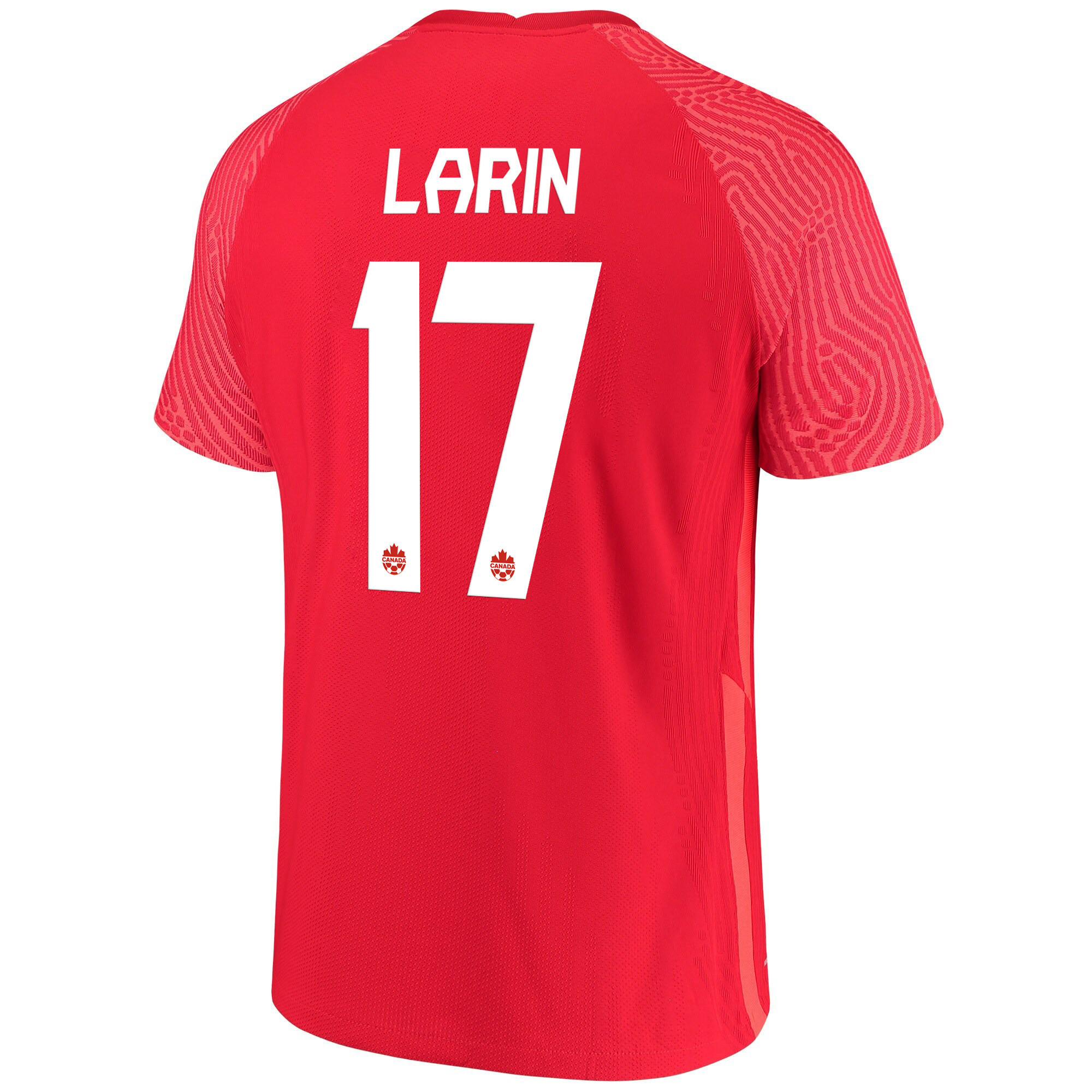 Canada National Team 2022 Qatar World Cup Cyle Larin 17 Red Home Men Soccer Jersey – New
