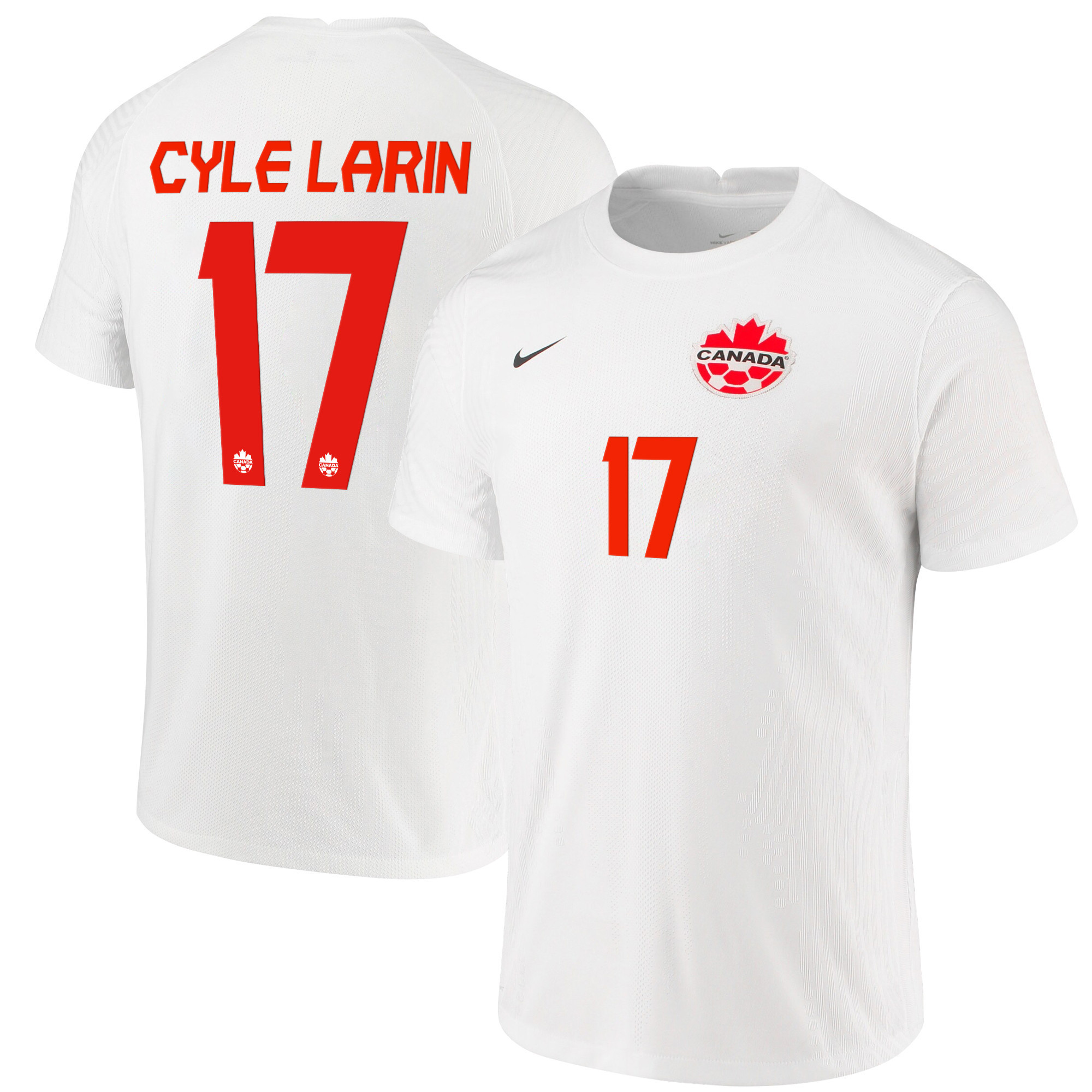 Canada National Team 2022 Qatar World Cup Cyle Larin 17 White Away Men Soccer Jersey – New