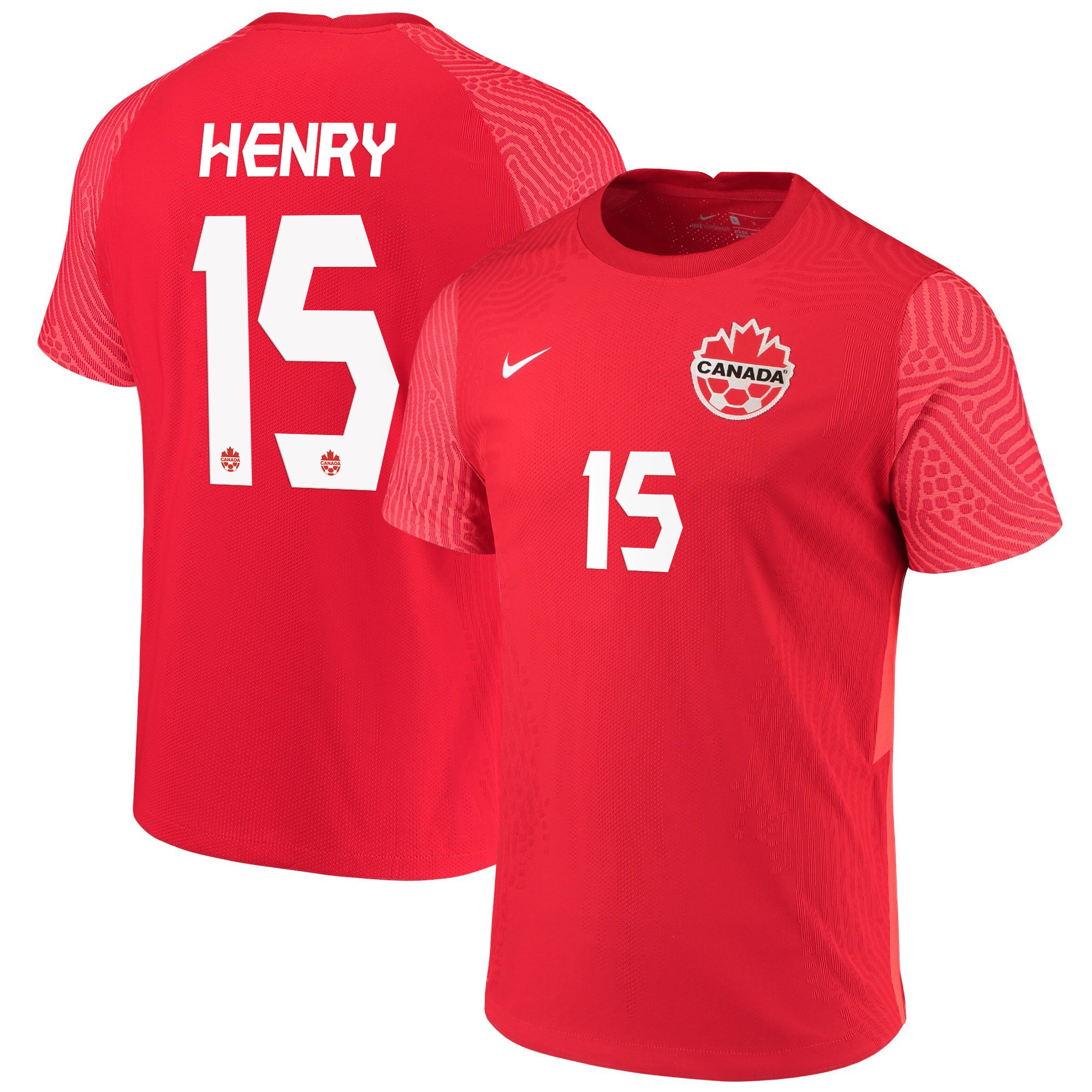 Canada National Team 2022 Qatar World Cup Doneil Henry 15 Red Home Men Soccer Jersey – New