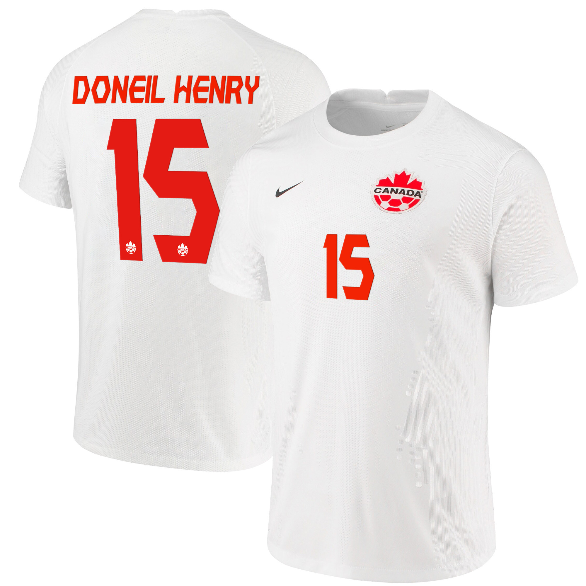 Canada National Team 2022 Qatar World Cup Doneil Henry 15 White Away Men Soccer Jersey – New