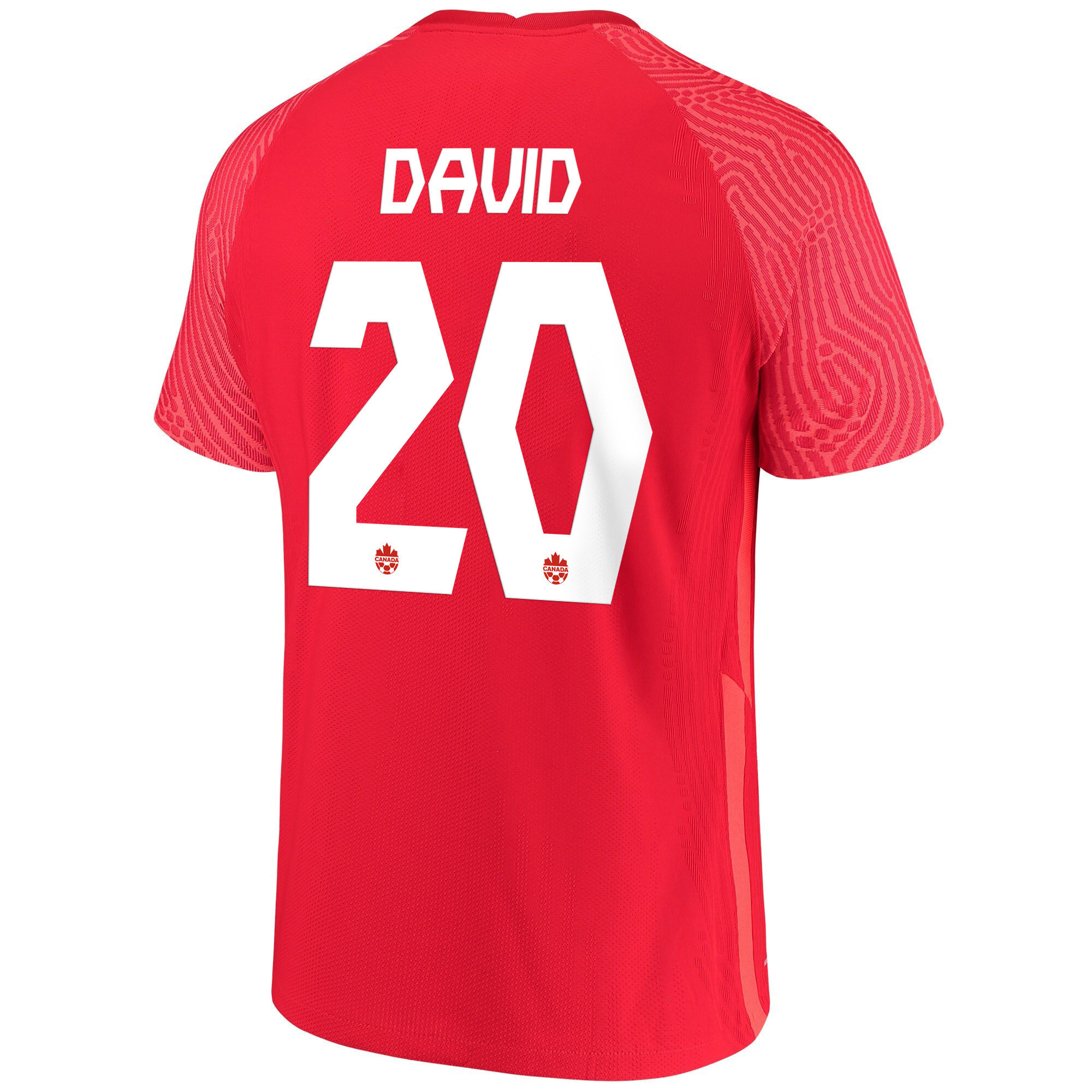 Canada National Team 2022 Qatar World Cup Jonathan David 20 Red Home Men Soccer Jersey – New