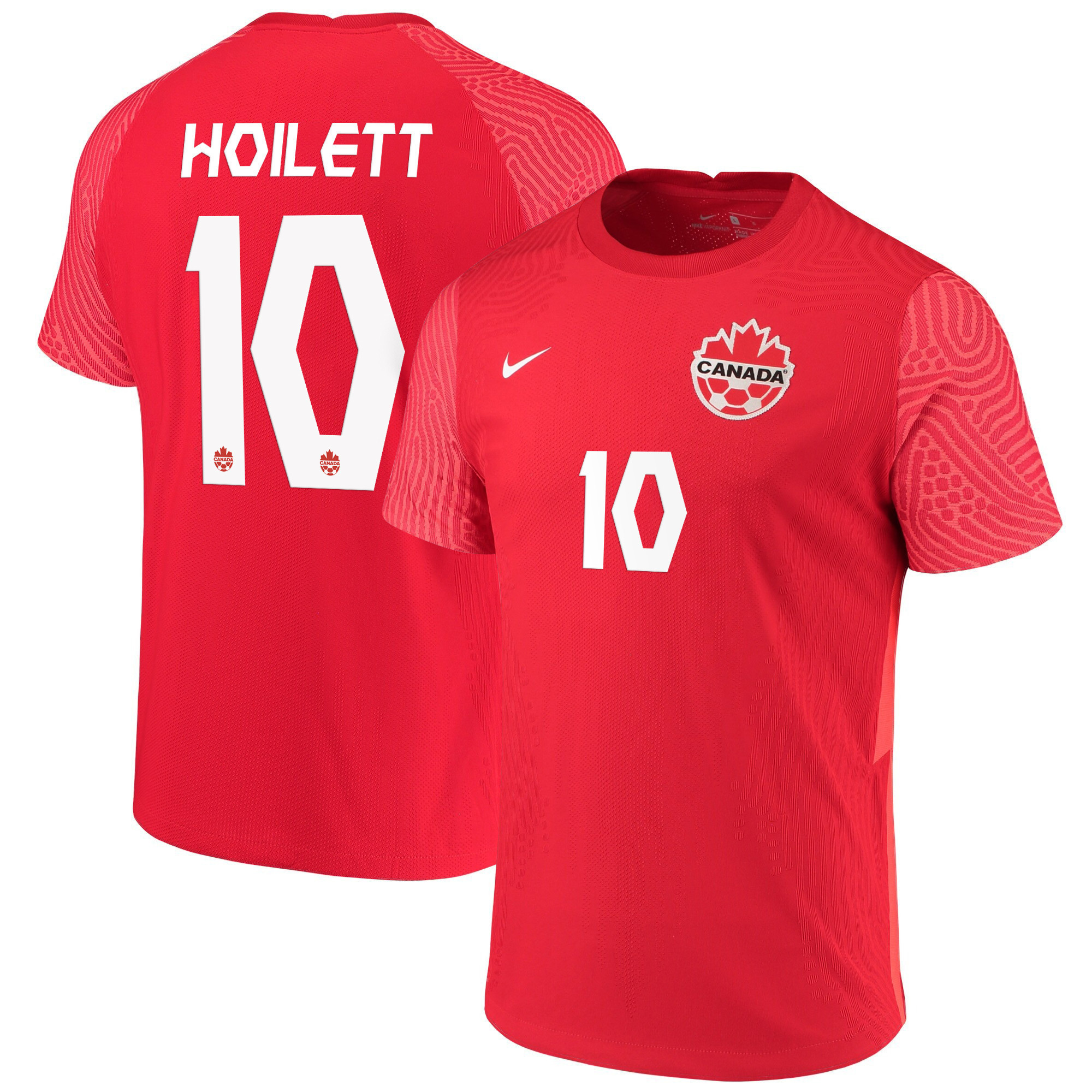 Canada National Team 2022 Qatar World Cup Junior Hoilett 10 Red Home Men Soccer Jersey – New