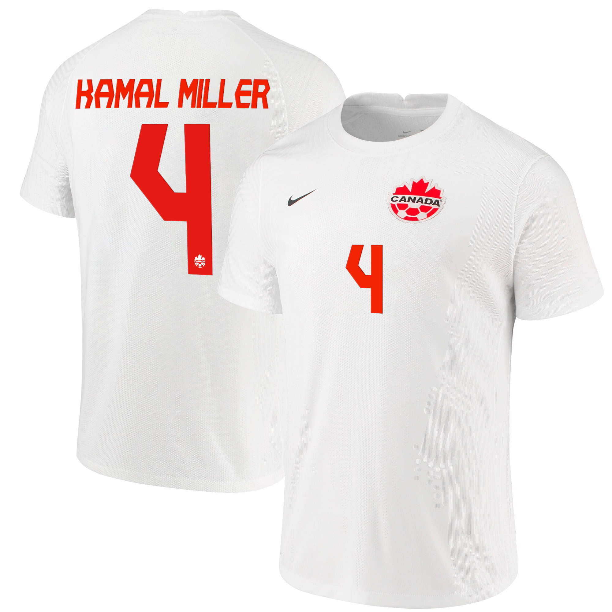 Canada National Team 2022 Qatar World Cup Kamal Miller 4 White Away Men Soccer Jersey – New