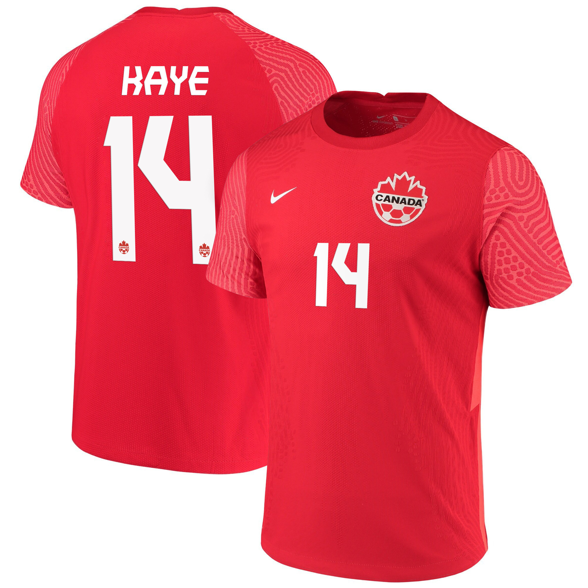 Canada National Team 2022 Qatar World Cup Mark-Anthony Kaye 14 Red Home Men Soccer Jersey – New