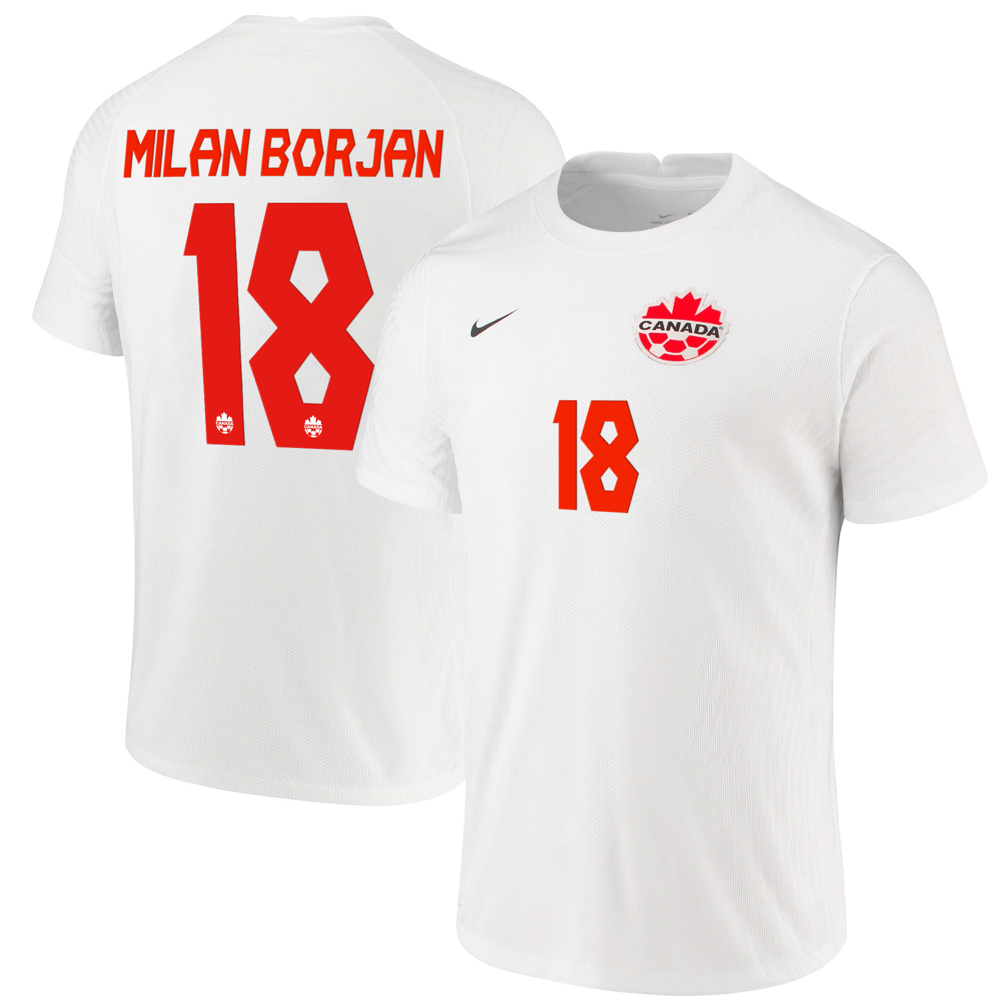Canada National Team 2022 Qatar World Cup Milan Borjan 18 White Away Men Soccer Jersey – New