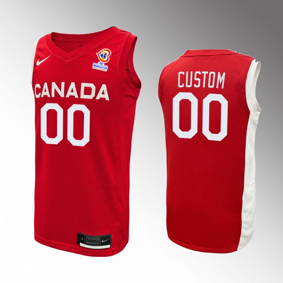Canada Team Custom #00 2023 FIBA World Cup Red Jersey