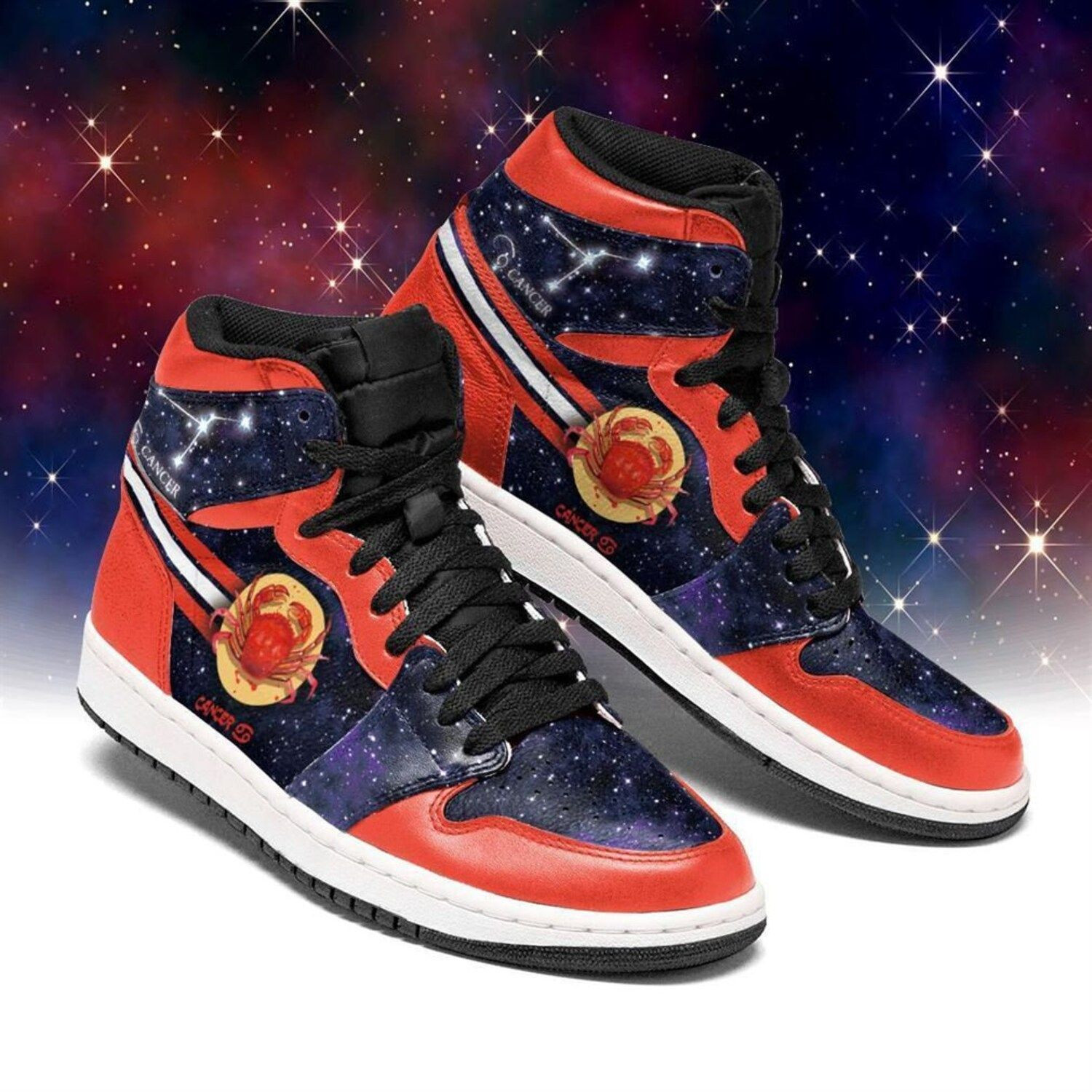 Cancer Zodiac High Top Air Jordan Sneaker, Air Jordan Hightop