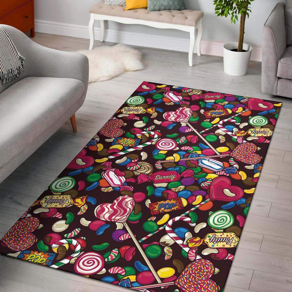 Candy Pattern Print Design Limited Edition Rectangle Rug