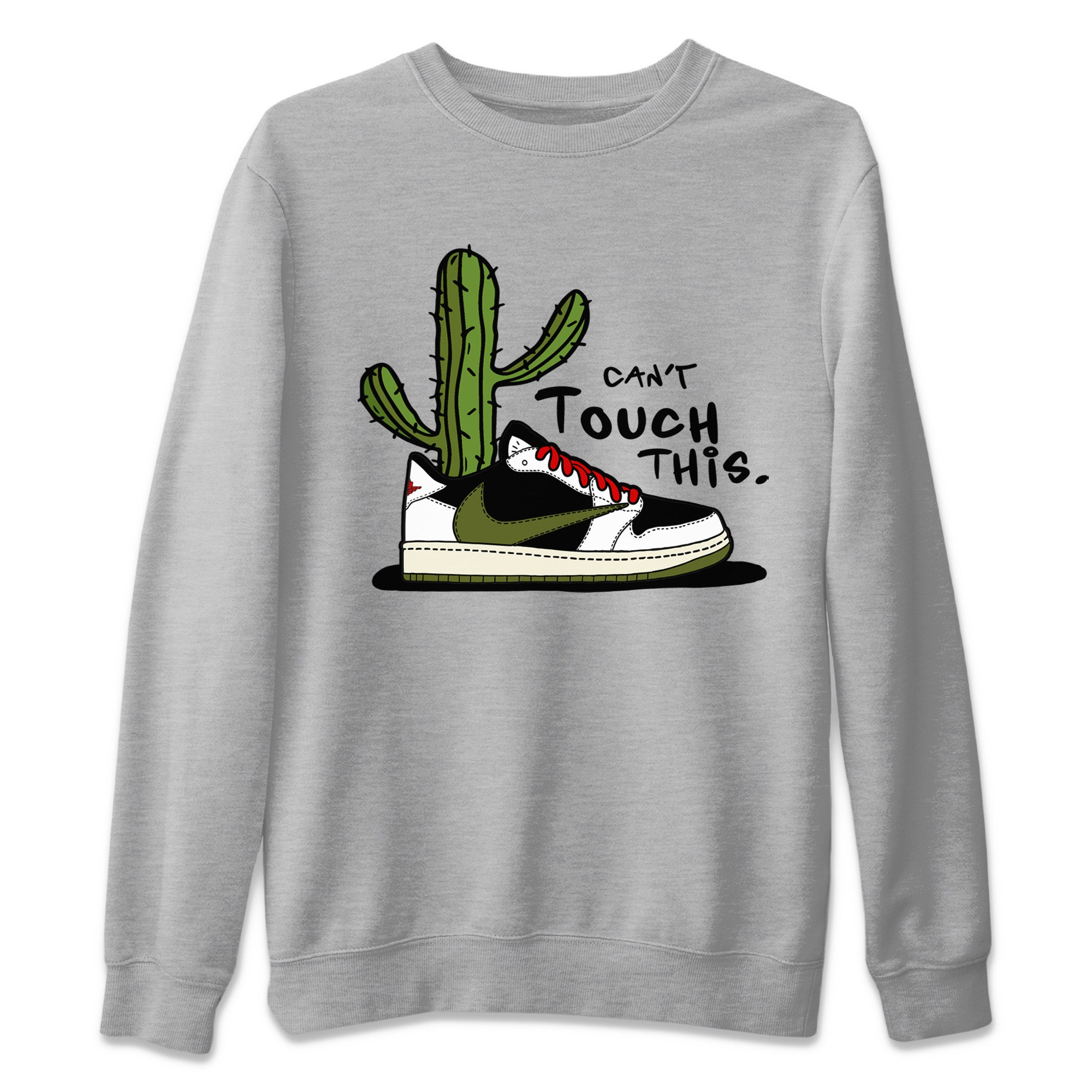 Can’t Touch This Unisex Sweater – Air Jordan 1 Travis Scott Olive, Sneakers Matching Sweater