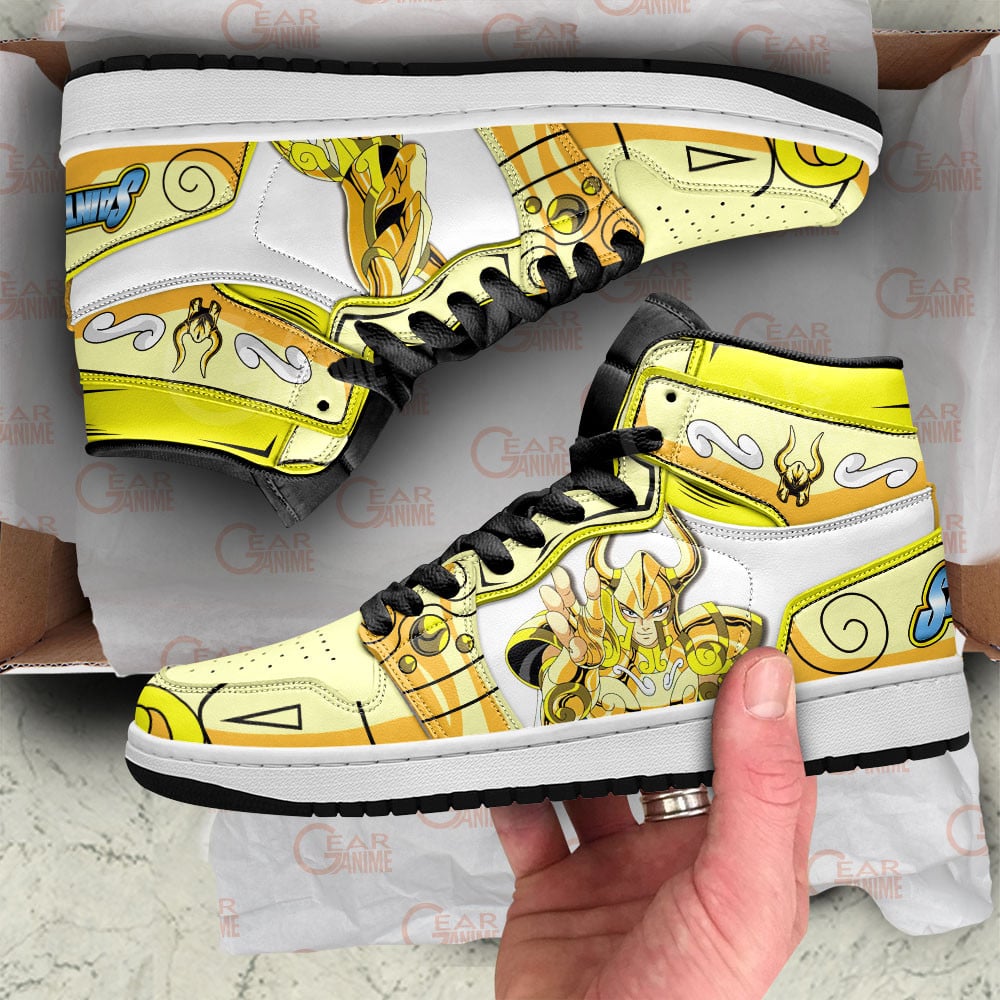 Capricorn Shura JD1s Sneakers Saint Seiya Anime Shoes, Air Jordan Hightop