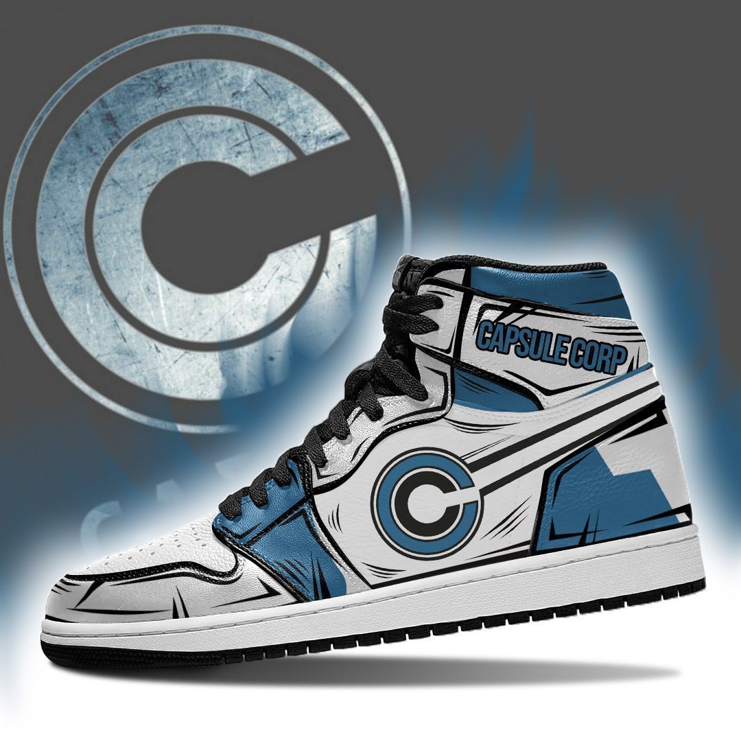 Capsule Corp JD1s Sneakers Anime Dragon Ball Shoes, Air Jordan Hightop