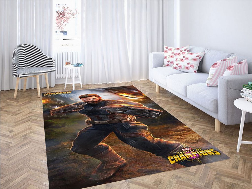 Captain America (infinity War) Living Room Modern Carpet Rectangle Rug