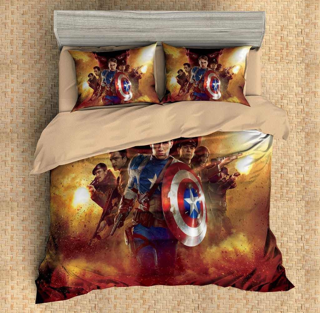 Captain America 3D Customized Duvet Cover Bedding Set