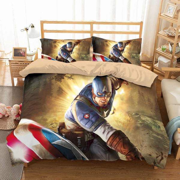 Captain America 3D Customized Duvet Cover Bedding Set