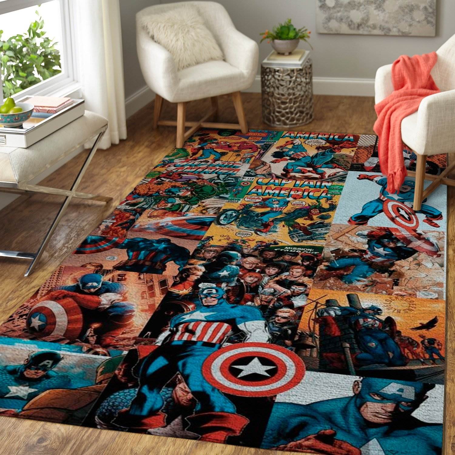 Captain America Area Limited Edition Rectangle Rug