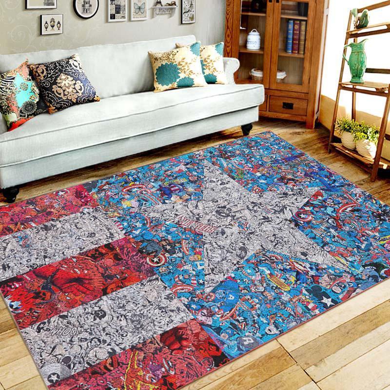 Captain America Area Rectangle Rug