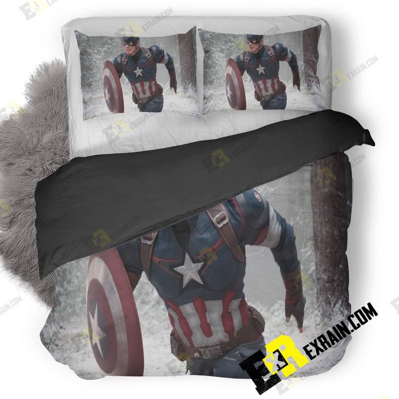 Captain America Avengers 3D Customized Duvet Cover Bedding Set