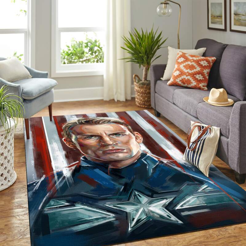 Captain America Carpet Area Rectangle Rug