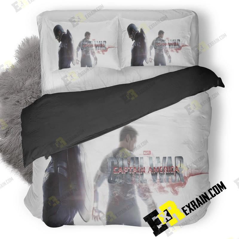 Captain America Civil War 5K Kd 3D Customized Duvet Cover Bedding Set