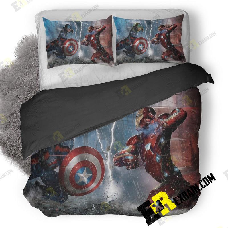 Captain America Civil War Concept Art Wallpaper 3D Customized Duvet Cover Bedding Set