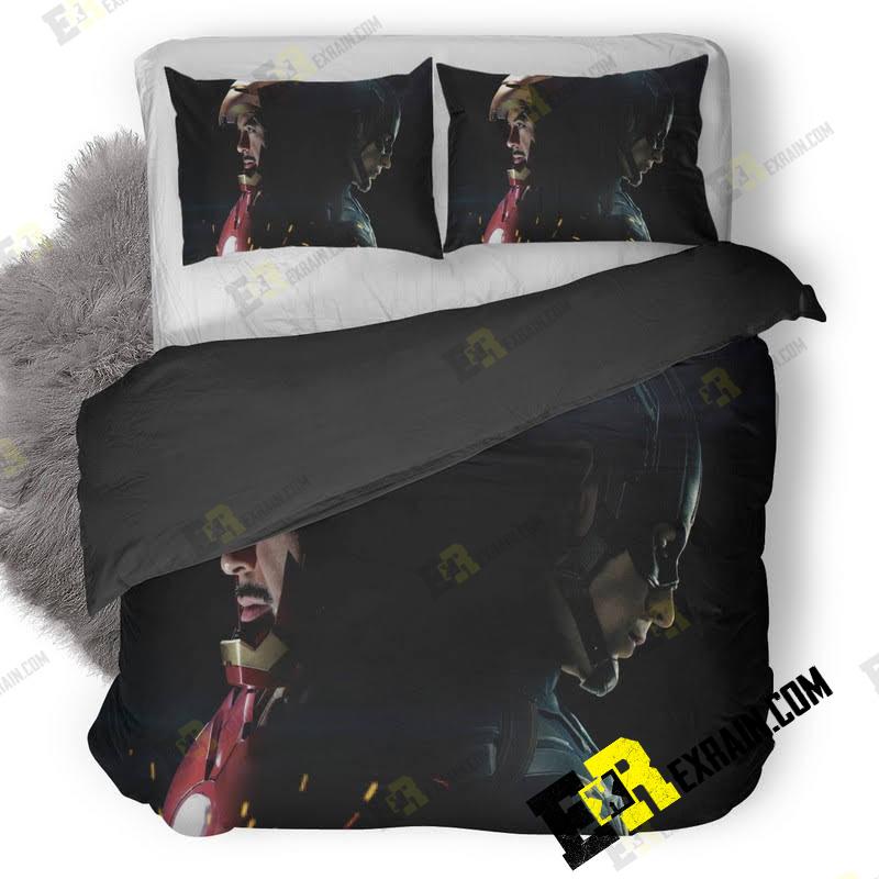 Captain America Civil War Iron Man 3D Customized Duvet Cover Bedding Set