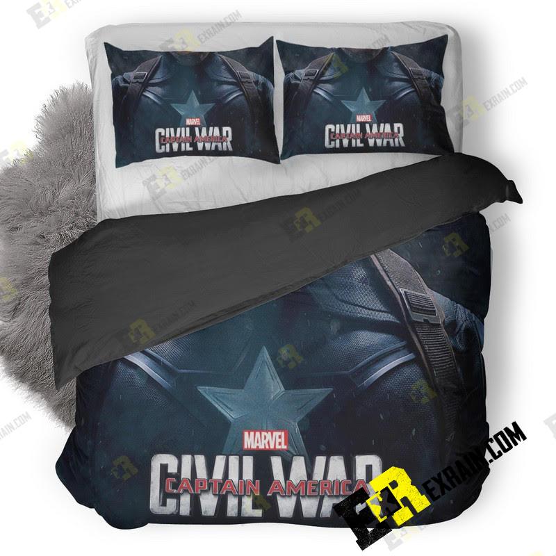 Captain America Civil War Movie Poster 3D Customized Duvet Cover Bedding Set