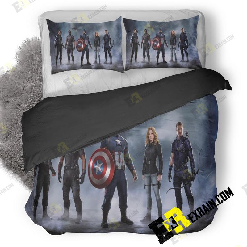Captain America Crew In Captain America Civil War 3D Customized Duvet Cover Bedding Set