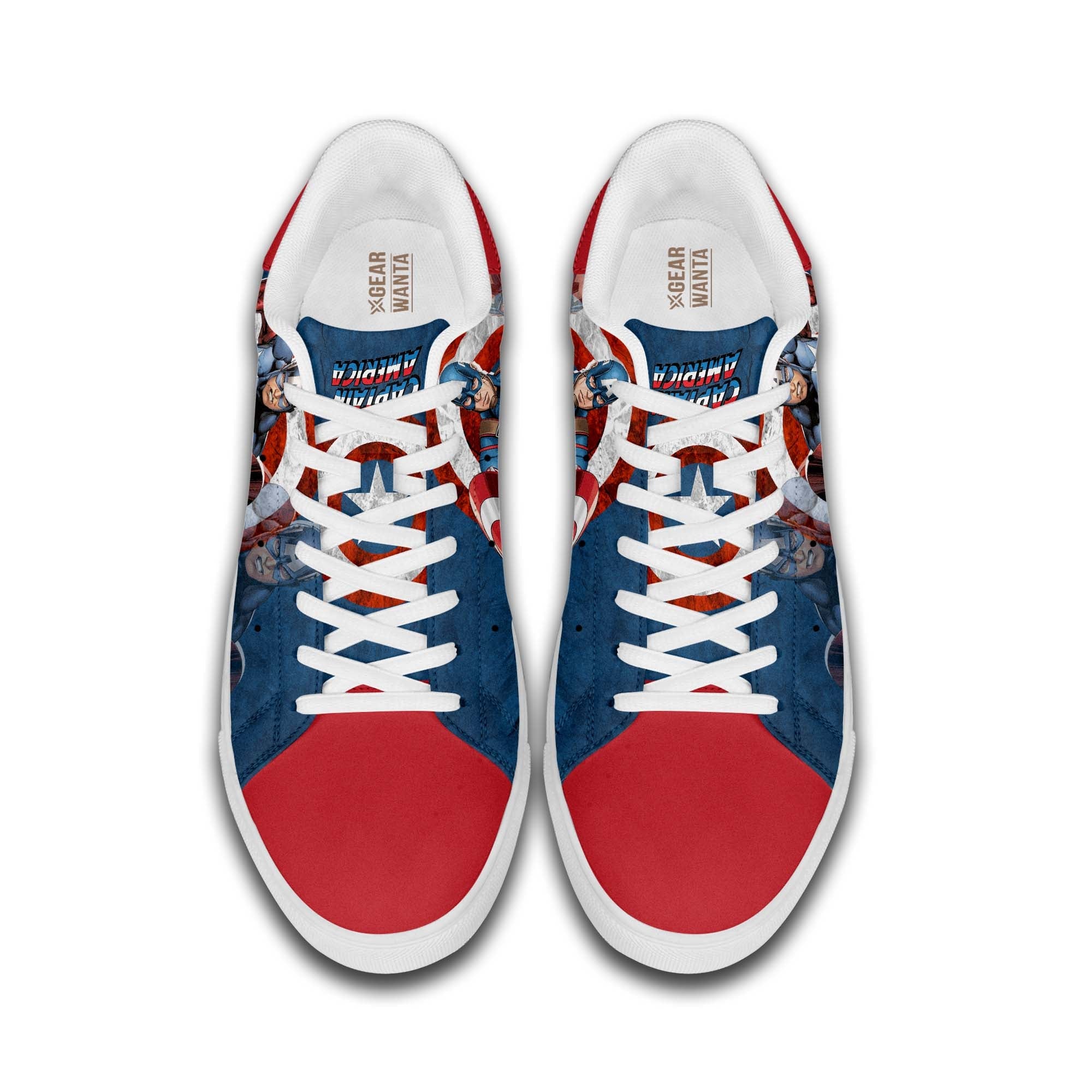 Captain America Custom Skate Shoes Comic Style