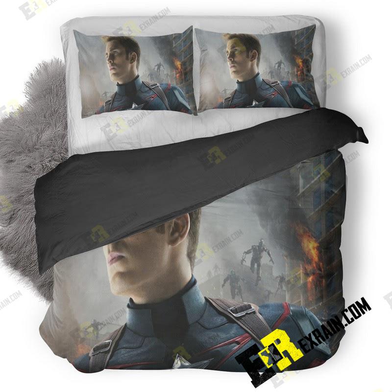 Captain America In Avengers Age Of Ultron 3D Customized Duvet Cover Bedding Set