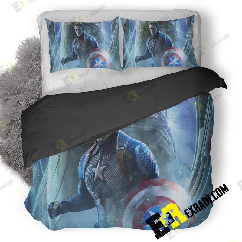 Captain America In Avengers Endgame 0W 3D Customized Duvet Cover Bedding Set