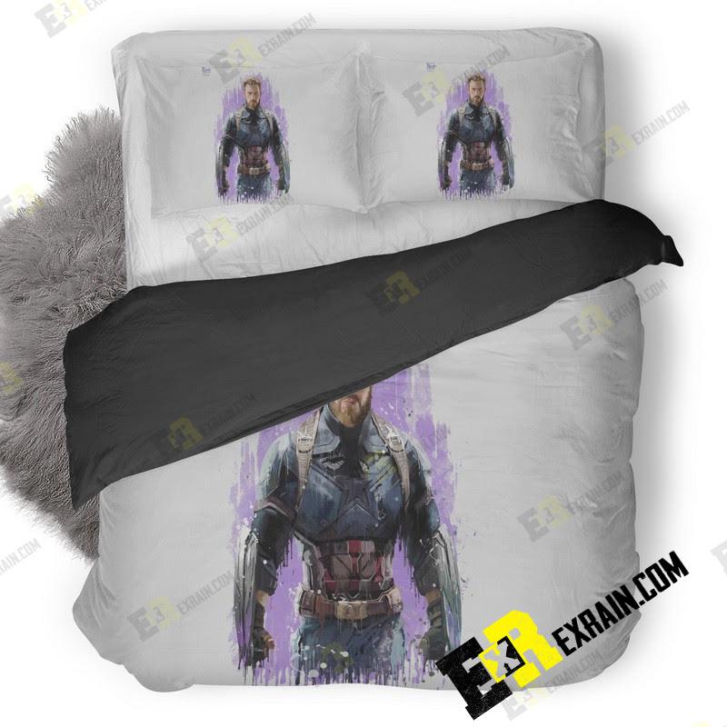 Captain America In Avengers Infinity War Artwork 3D Customized Duvet Cover Bedding Set