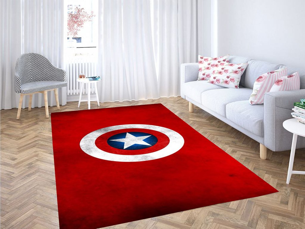 Captain America Living Room Modern Carpet Rectangle Rug