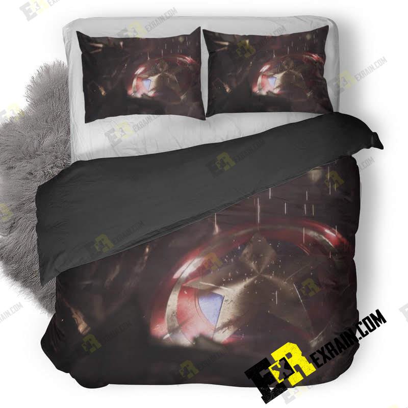 Captain America Shield 3D Customized Duvet Cover Bedding Set
