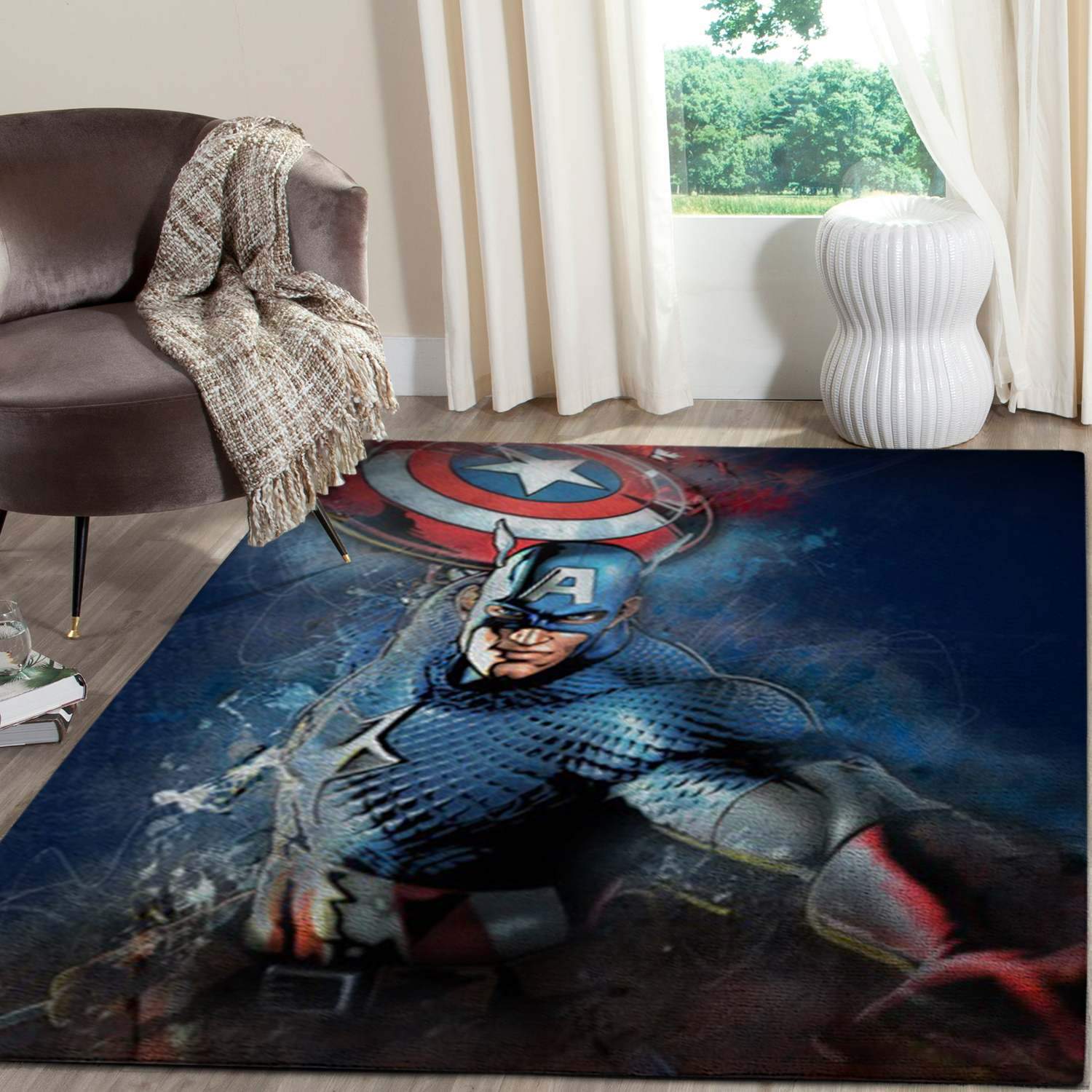 Captain America Shield Area Limited Edition Rectangle Rug