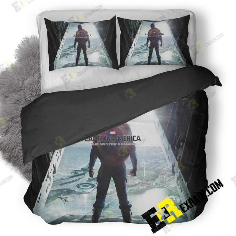 Captain America The Winter Soldier Poster 3D Customized Duvet Cover Bedding Set