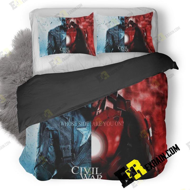 Captain America Vs Iron Man Image 3D Customized Duvet Cover Bedding Set