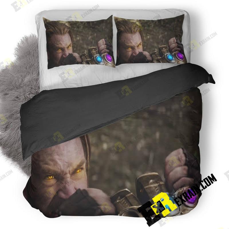 Captain America Vs Thanos In Avengers Infinity War S6 3D Customized Duvet Cover Bedding Set