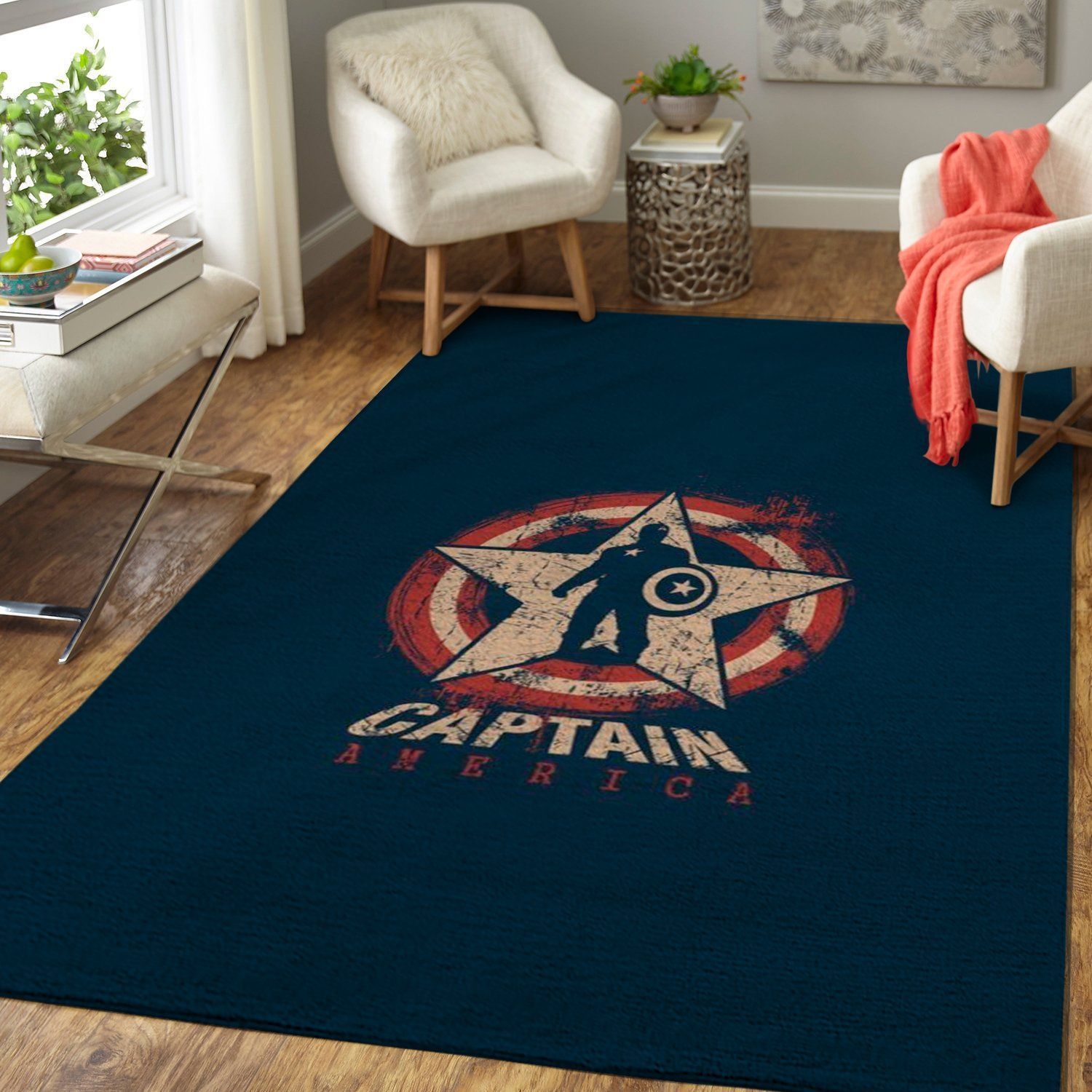 Captain American Avengers Rectangle Rug – Custom Size And Printing