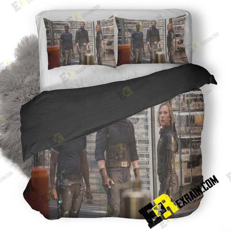 Captain Black Widow Rhode Avengers Infinity War Zc 3D Customized Duvet Cover Bedding Set
