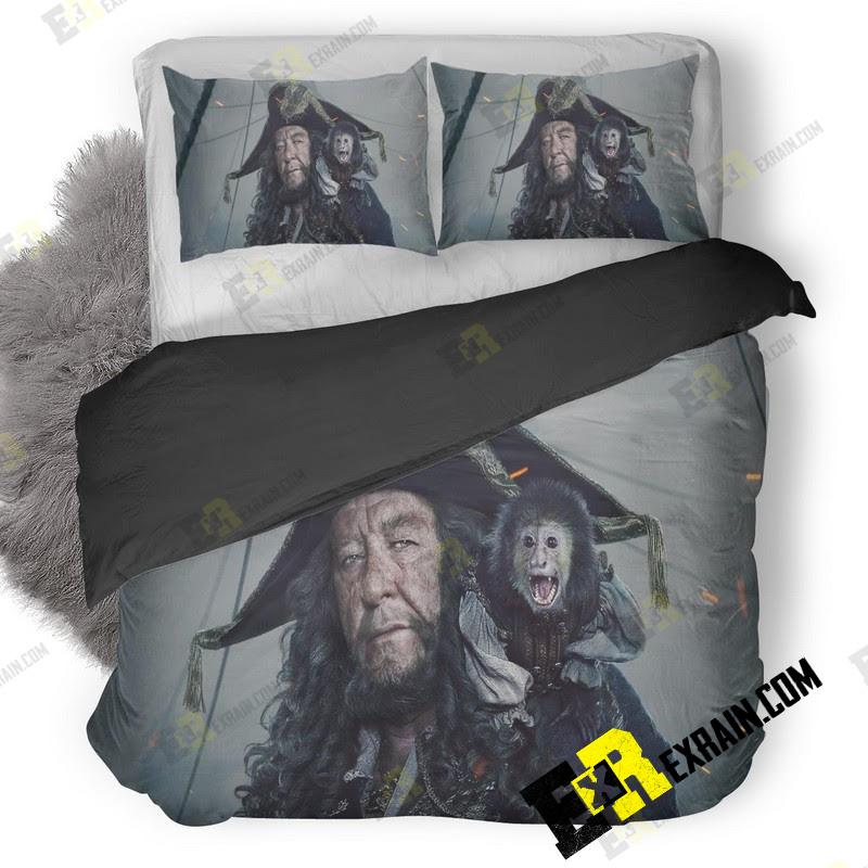 Captain Hector Barbossa In Pirates Of The Caribbean Dead Men Tell No Tales Movie Image 3D Customized Duvet Cover Bedding Set