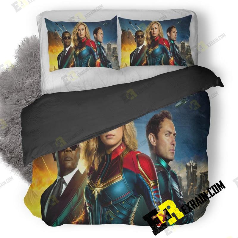 Captain Marvel 5K New Poster Q2 3D Customized Duvet Cover Bedding Set