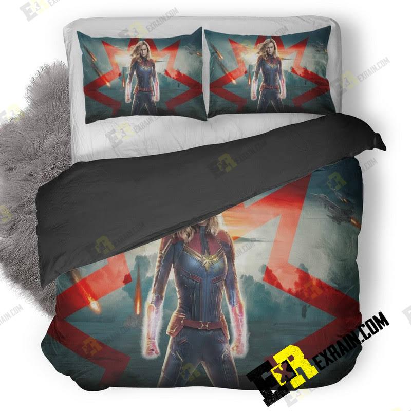 Captain Marvel 5K Poster Am 3D Customized Duvet Cover Bedding Set