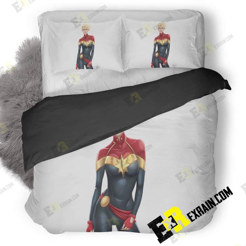 Captain Marvel Artwork 7 3D Customized Duvet Cover Bedding Set