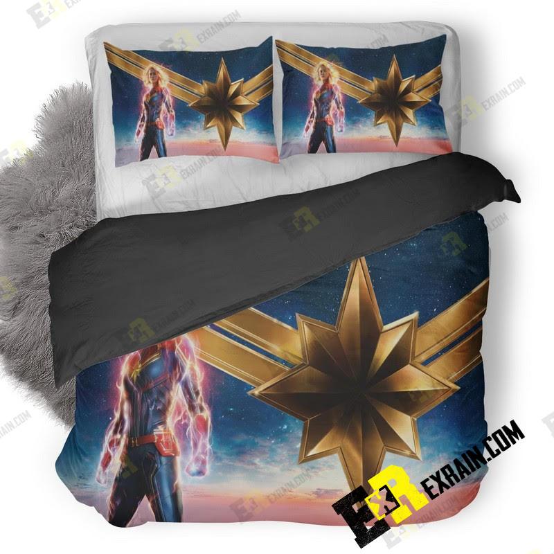 Captain Marvel Movie 12K Ig 3D Customized Duvet Cover Bedding Set