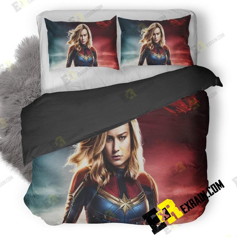 Captain Marvel Movie 5K H3 3D Customized Duvet Cover Bedding Set