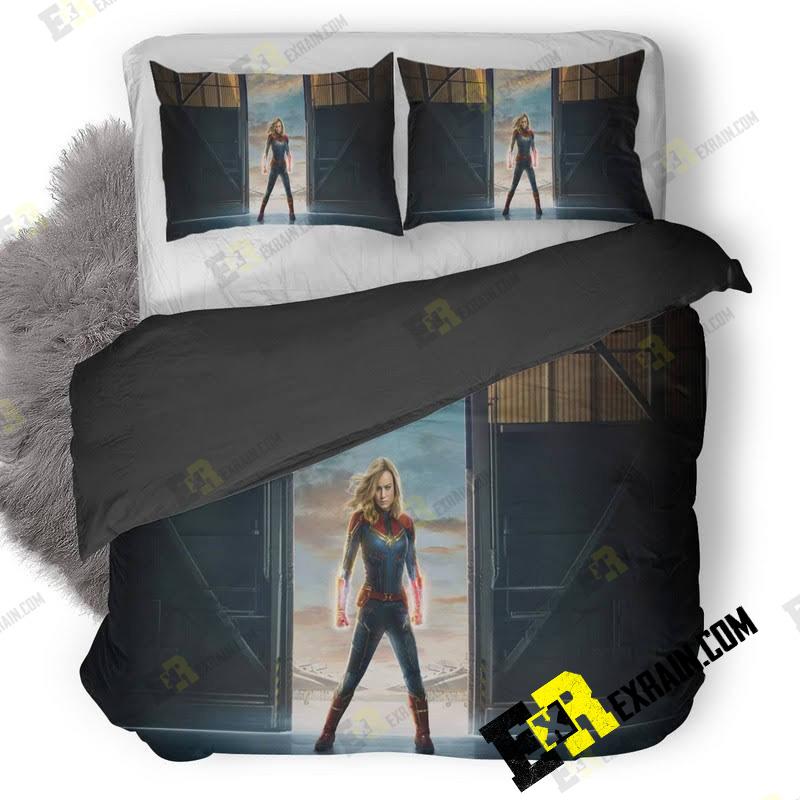 Captain Marvel Movie Offical Poster If 3D Customized Duvet Cover Bedding Set