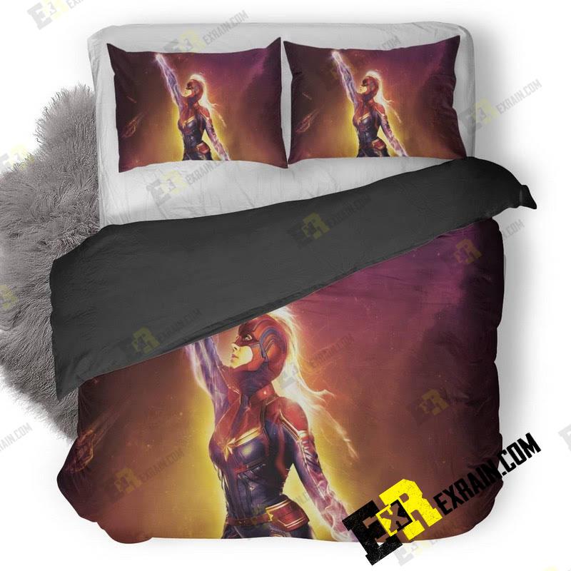Captain Marvel Movie Poster Z7 3D Customized Duvet Cover Bedding Set